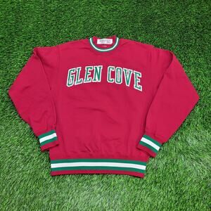 Vintage 70s Glen-Cove Ringer Sweatshirt Small 19x23 Crop USA Powers Mfg Co